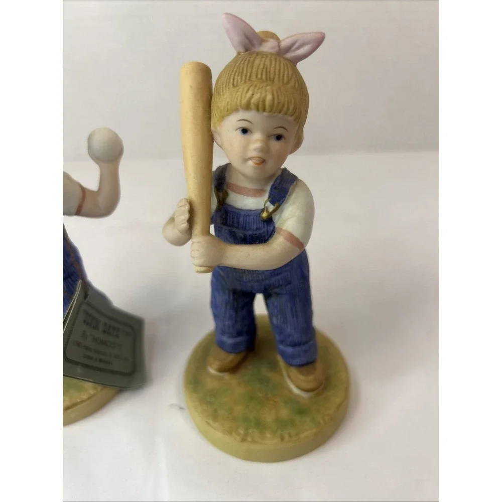 Denim Days LET'S PLAY BALL Danny Debbie Figurine 1522 Vintage No Box -Has Tag